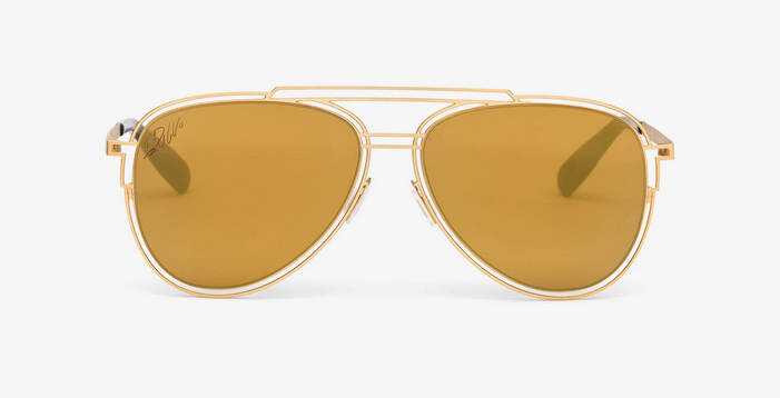 gafas de sol montura metalica dorada cr7 eyewear
